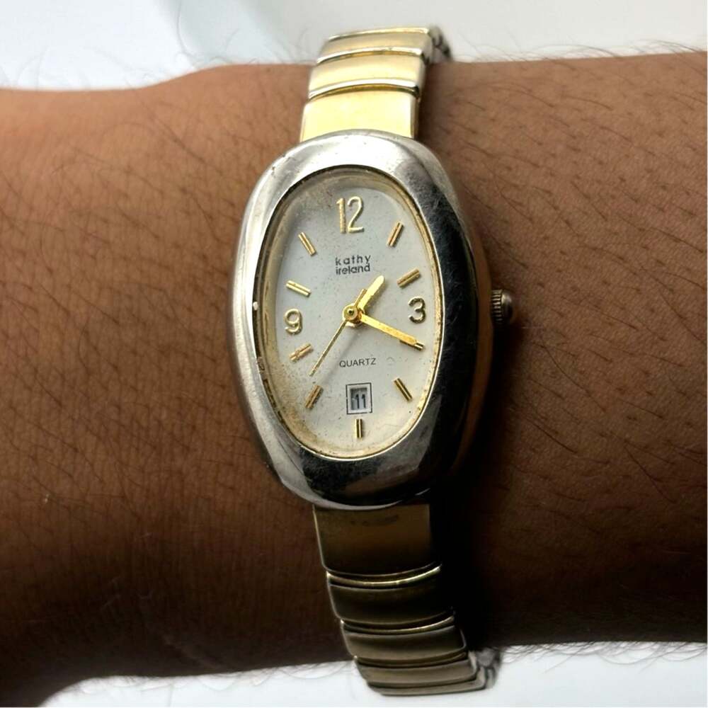 90s Gold Kathy Ireland Watch